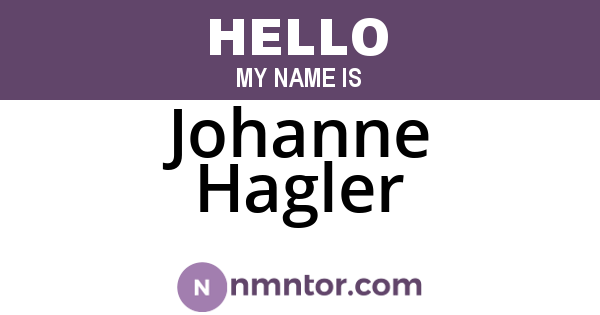 Johanne Hagler