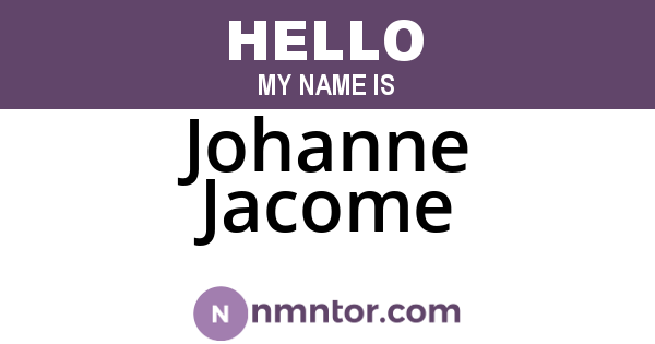 Johanne Jacome