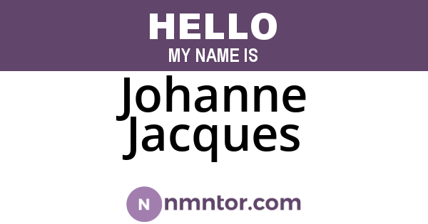 Johanne Jacques