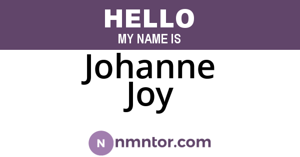 Johanne Joy