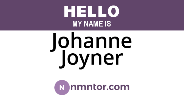 Johanne Joyner