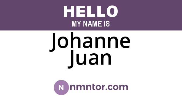 Johanne Juan