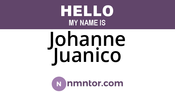 Johanne Juanico