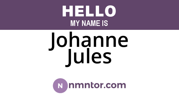 Johanne Jules
