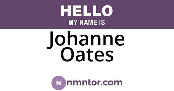 Johanne Oates