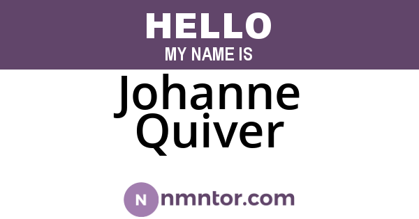 Johanne Quiver