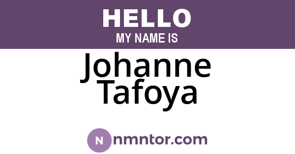 Johanne Tafoya