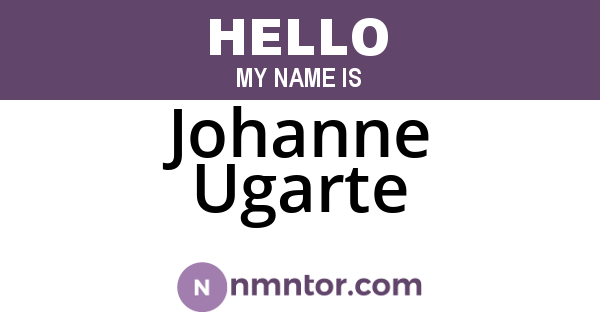 Johanne Ugarte