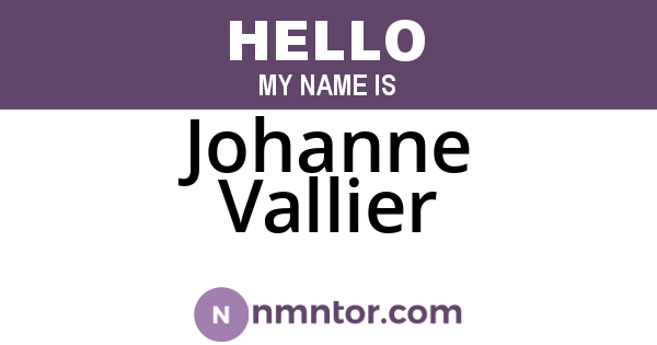 Johanne Vallier