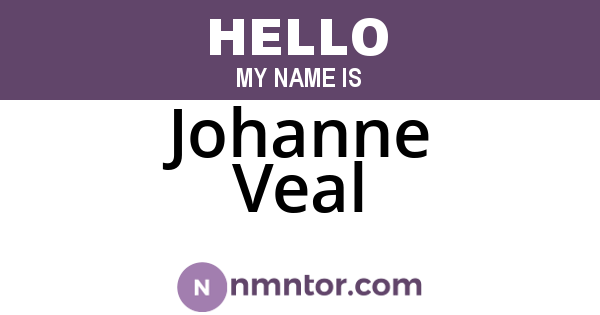 Johanne Veal