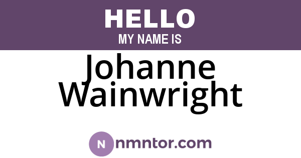 Johanne Wainwright
