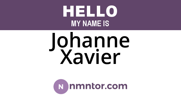 Johanne Xavier