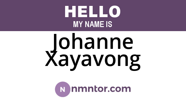 Johanne Xayavong