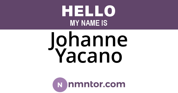 Johanne Yacano