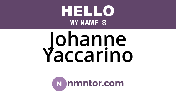 Johanne Yaccarino