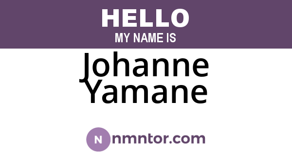 Johanne Yamane