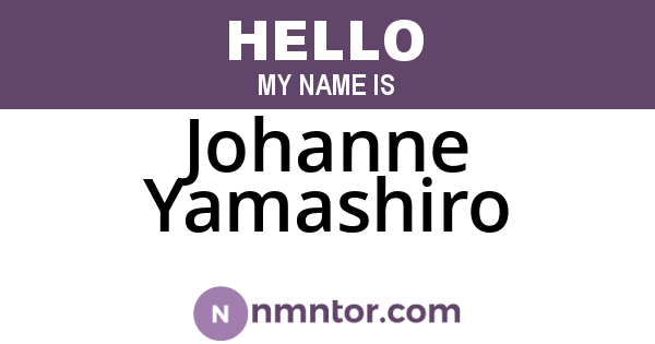Johanne Yamashiro