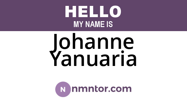 Johanne Yanuaria