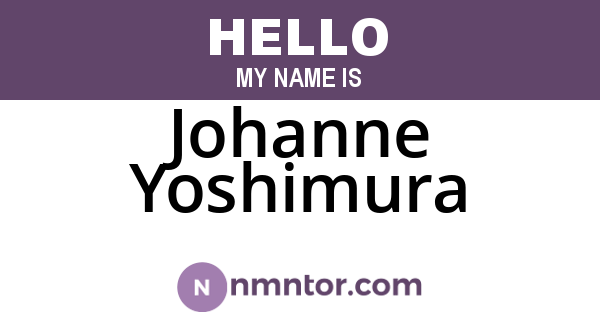 Johanne Yoshimura