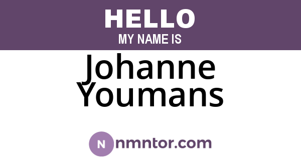 Johanne Youmans