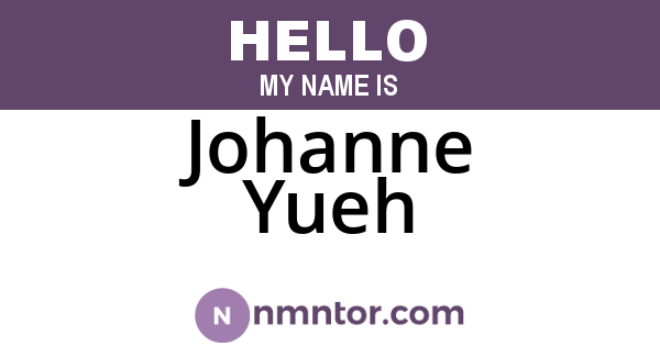 Johanne Yueh