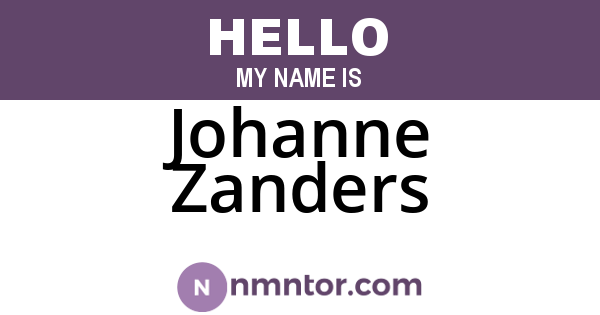 Johanne Zanders