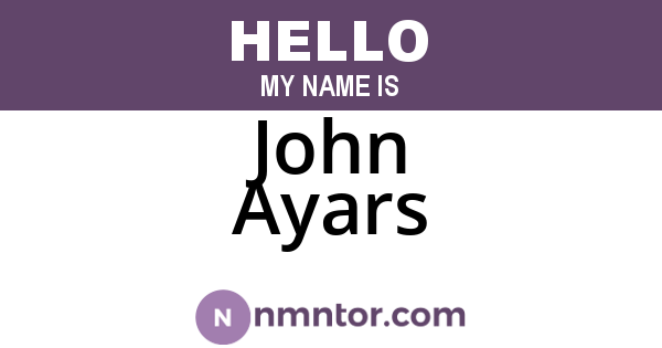 John Ayars