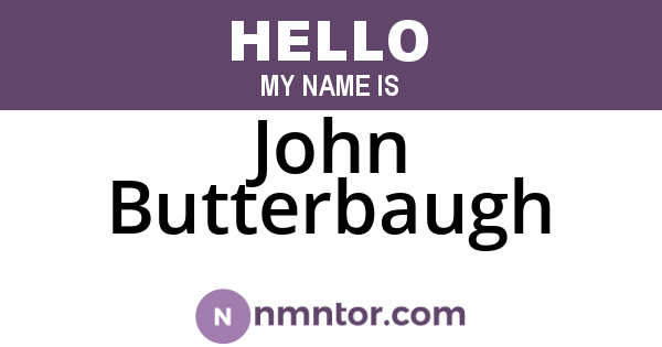 John Butterbaugh