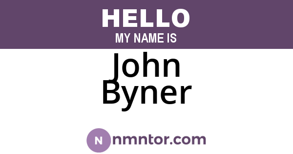 John Byner
