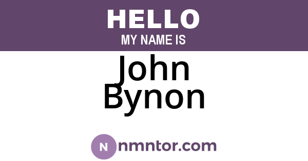 John Bynon