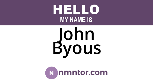 John Byous