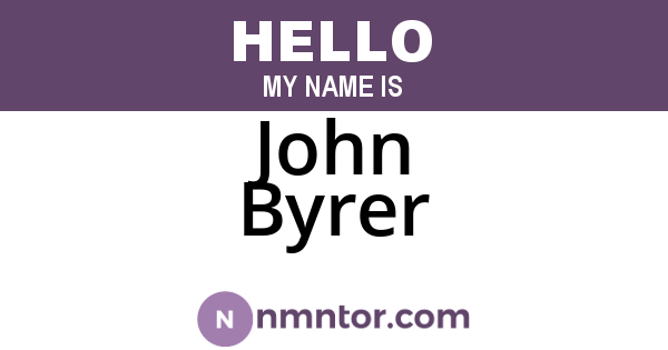 John Byrer