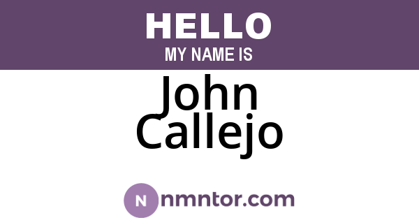 John Callejo