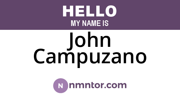 John Campuzano