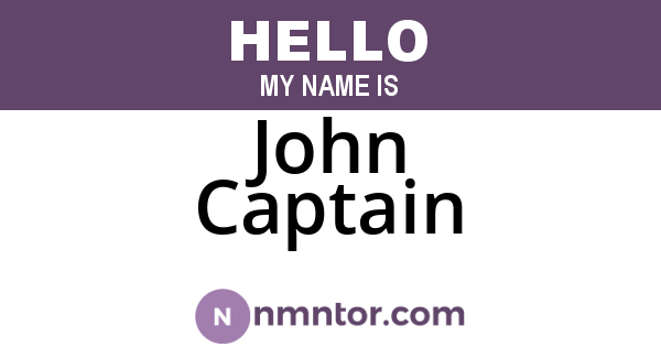 John Captain