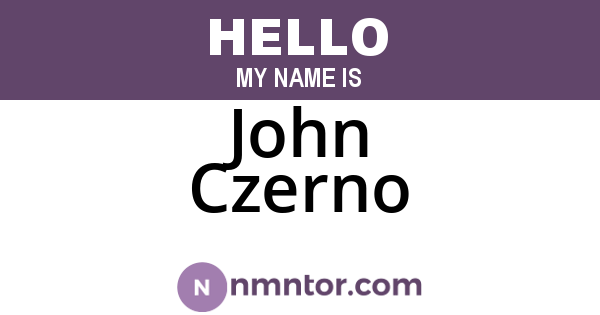 John Czerno