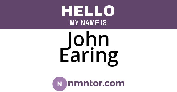 John Earing