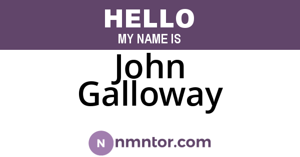 John Galloway