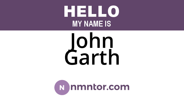 John Garth