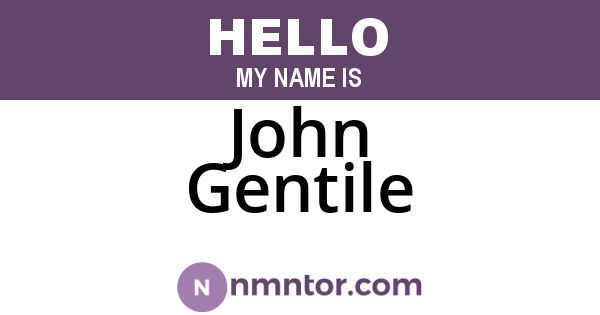 John Gentile