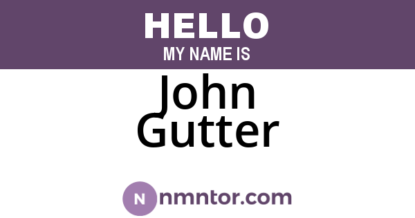 John Gutter