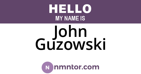 John Guzowski