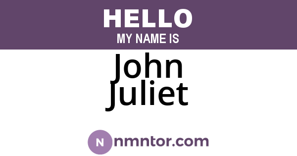 John Juliet