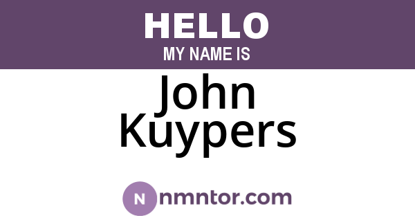 John Kuypers