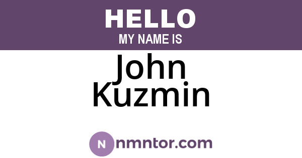 John Kuzmin