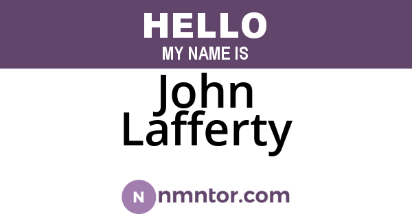 John Lafferty
