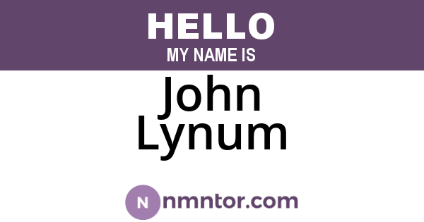 John Lynum
