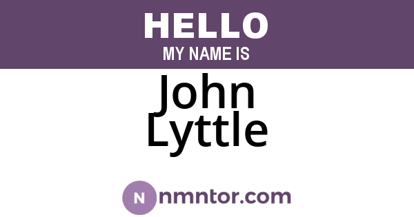 John Lyttle
