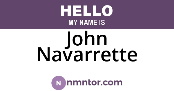 John Navarrette