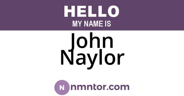 John Naylor